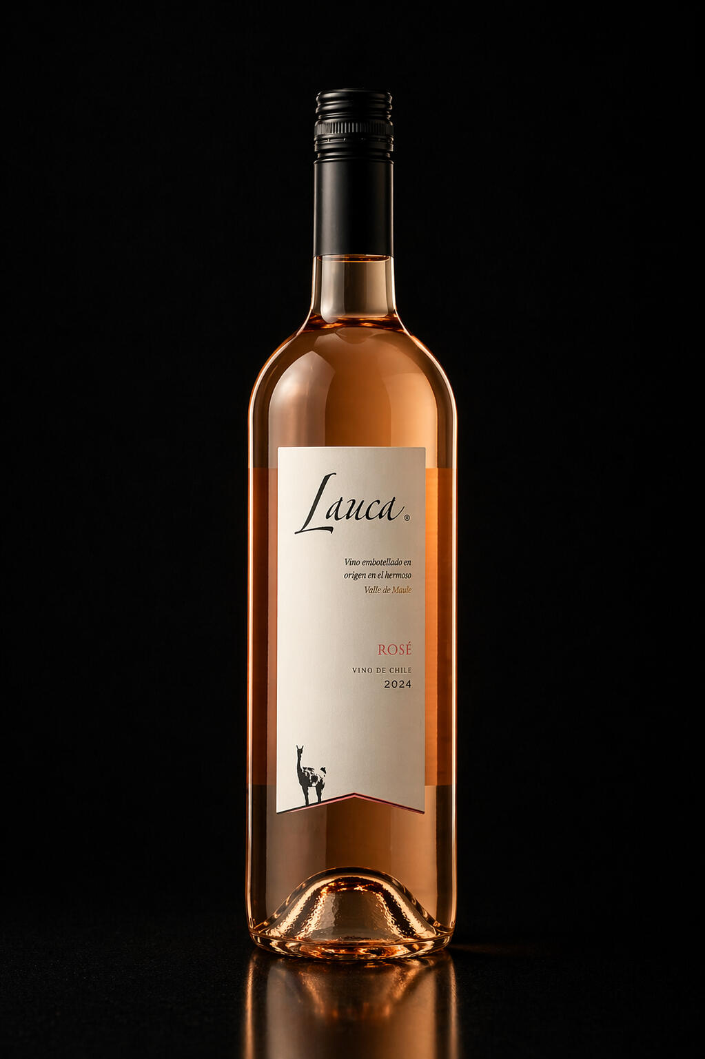 Lauca Rosé 2024 Garrafa do vinho chileno Lauca Rosé 2024, do Vale do Maule
